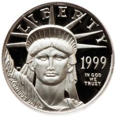 25 Dollars `American Platinum Eagle` Bullion Coinage
