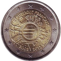 2 Euros 10 Years of Euros Cash