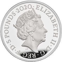 5 Pounds - Elizabeth II David Bowie, Silver Proof