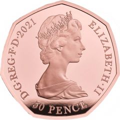 50 Pence - Elizabeth II 2nd portrait, Decimalisation Anniversary, Gold Proof