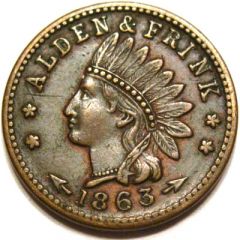 1 Cent Alden and Frink