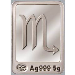 5 Grams Silver Zodiac signs - Scorpio
