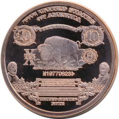 1 oz Copper Art Bar Mint - 10 Dollars