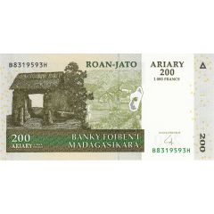 200 Ariary / 1000 Francs
