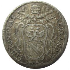 1 Testone - Alexander VIII St. Bruno