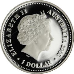 1 Dollar - Elizabeth II 4th Portrait - St. Edward`s Crown - Silver Proof