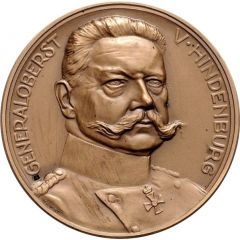 Medal - Paul von Hindenburg and the first world war