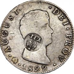 8 Reales - Isabella II Countermark on Mexico 8 Reales