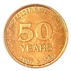 Token - 50 Year anniversary Golden Gate Bridge, San Francisco