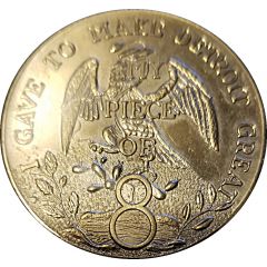 Token - Detroit 1701-1951 over facsimile 1892 Mexico 8 Reales