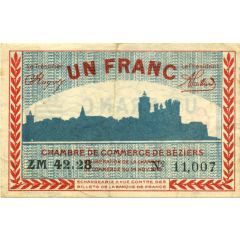 1 Franc - Chambre de Commerce de Béziers [34]
