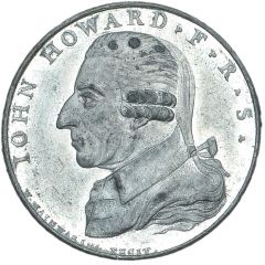 Medalet - George III John Howard, white metal