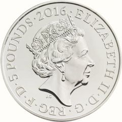 5 Pounds - Elizabeth II 5th portrait, Queen`s 90th Birthday