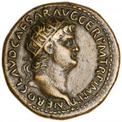 Dupondius - Nero PACE P R TERRA MARIQ PARTA IANVM CLVSIT S C