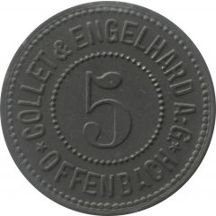 5 Pfennig - Offenbach Collet and Engelhard A.G.
