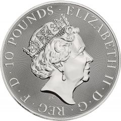 10 Pounds - Elizabeth II The Queen`s Beast Completer, 10 oz Fine Silver