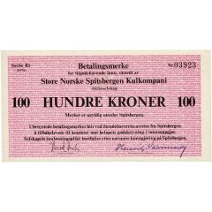 100 Kroner Great Norwegian Spitsbergen Coal Company