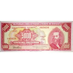 5000 Cruzeiros Banco Central do Brasil - reused from the Thesouro Nacional