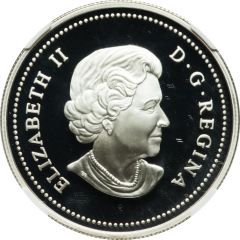 1 Dollar - Elizabeth II Canadian flag, colored