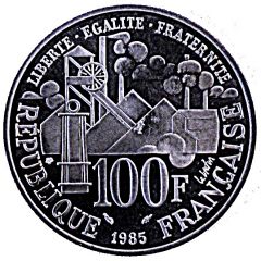 100 Francs Emile Zola Germinal, Silver Proof issue
