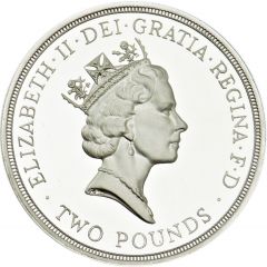 2 Pounds - Elizabeth II Commonwealth Games, Silver