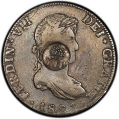 8 Reales - Isabella II Countermark on Mexico 8 Reales