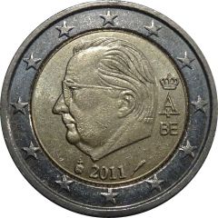 2 Euros - Albert II 2nd map, 2nd type, 1st portrait