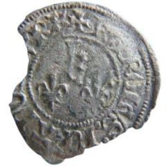 Denier tournois au K - Charles VII dit `le Victorieux`