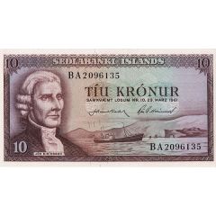 10 Krónur Seðlabanki Íslands