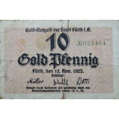 10 Goldpfennig = 1⁄42 Dollars
