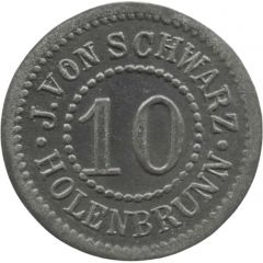 10 Pfennig - Holenbrunn J. von Schwarz