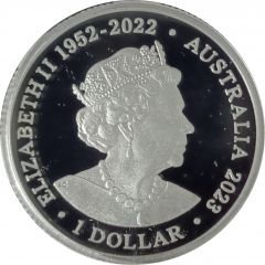 1 Dollar In the name of Elizabeth II, 6th Portrait - The Big Jumping Crocodile - Silver Proof