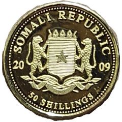 50 Shillings Elephant, Gold
