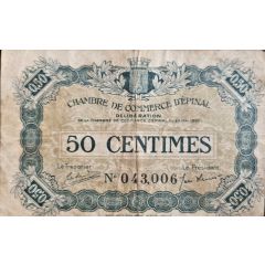 50 Centimes - Chambre de Commerce d`Épinal [88]