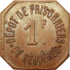 1 Franc - Dépot de Prisonniers de Sédières Clergoux