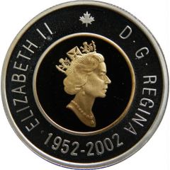 2 Dollars - Elizabeth II Golden Jubilee, Silver Proof Issue
