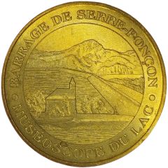 Monnaie de Paris Tourist Token - Muséoscope du lac Barrage de Serre-Ponçon - L`église