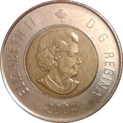 2 Dollars - Elizabeth II Polar bear, date bottom