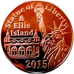 Token - New York Statue of Liberty and Ellis Island