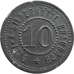 10 Pfennig - Braubach Blei- and Silberhütte