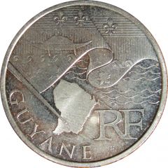 10 Euros French Guiana, 1st type