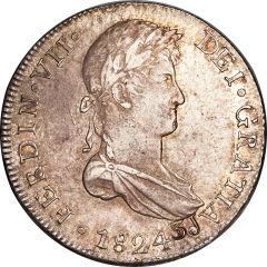 8 Reales - Fernando VII Colonial Milled Coinage
