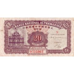 20 Avos Banco Nacional Ultramarino