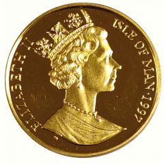 1 Crown - Elizabeth II Long-haired Smoke Cat, Gold