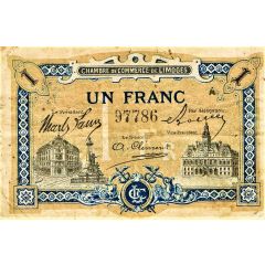 1 Franc - Chambre de Commerce de Limoges 87