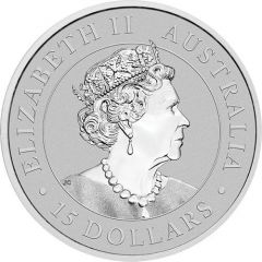 15 Dollars - Elizabeth II 6th Portrait - Australian Kookaburra - Platinum Bullion Coin