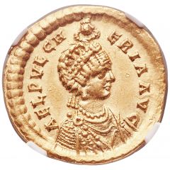 Solidus - Aelia Pulcheria VOT XX MVLT XXX, Constantinopolis
