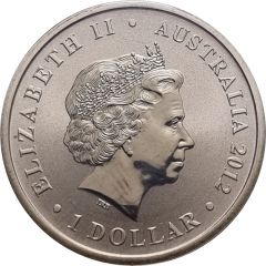 1 Dollar - Elizabeth II 4th Portrait - 2012 Australian Olympic Team - Victory