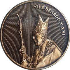 Medal - World Youth Day Pope Benedict - Holding Crosier