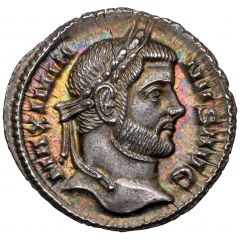 Argenteus - Maximian VIRTVS MILITVM, Rome